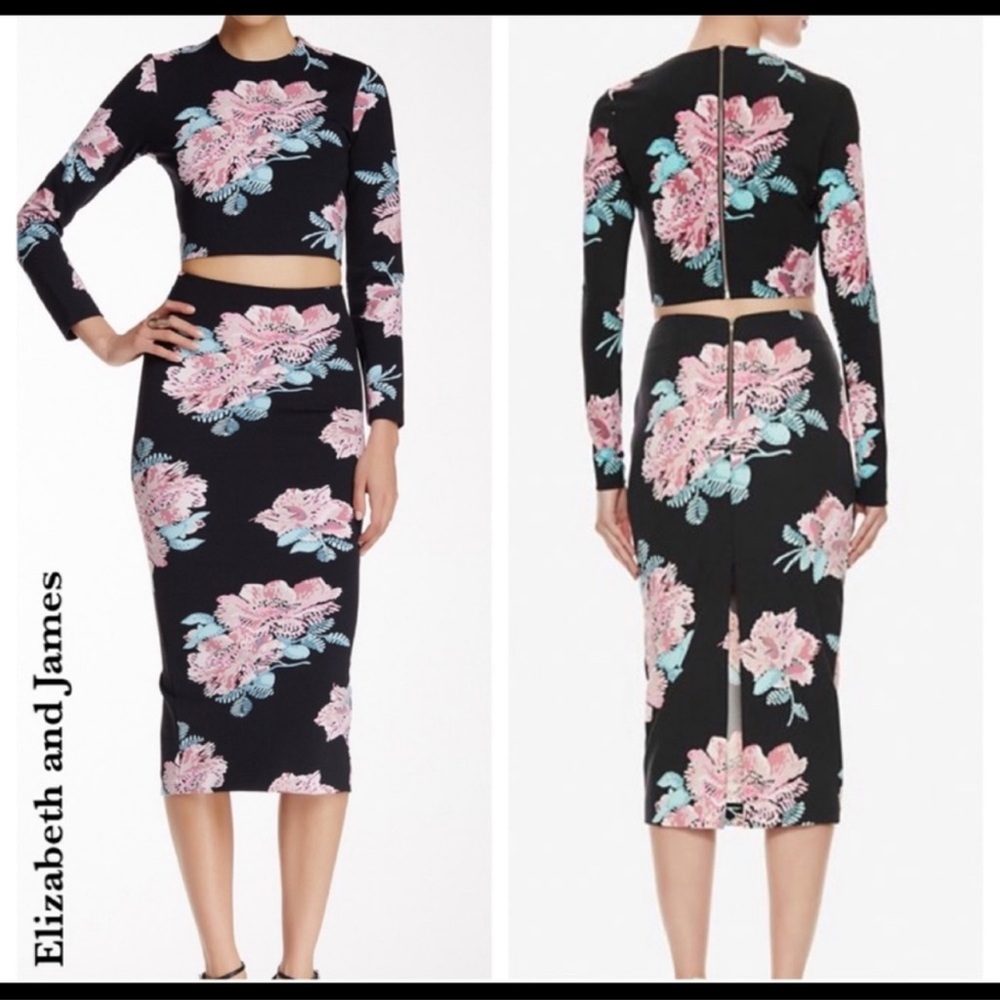 Elizabeth and James 2 Piece Floral Outfit Size M